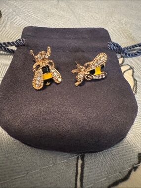 Gold-tone Bee stud earrings